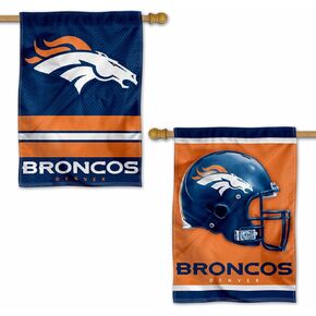 WinCraft Denver Broncos Primary Helmet Logo Double Sided Banner Flag