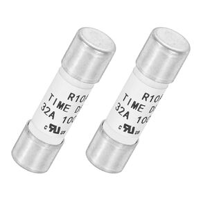 MECCANIXITY 1000V 32A Time Delay Fuse Ceramic Fuses Generic Current Limiting Protection Time Delay Cartridge Fuse for Photovoltaic Solar Systems DIY Inverter Circuit Board Glass Fuses 2 Pack