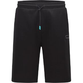 Hugo Boss Men's Hwoven Black Knit Shorts Cotton Knit Relaxed Fit (S)