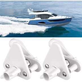 Pontoon Boat Gate Latch Replacement Kit, 2pcs Marine Pontoon Boat Replacement Door Latches, Universal Sizing for Square Frames 1-1.25 Inch, Fits Left- or Right-Hinge Gate, Includes Hardware