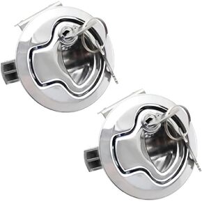 Made Boat Safety Latches Flush Pull Slam Latch Handle Keyed Lock Safety Deck Lock Dock Lock Waterproof Latch Security Latch for Boat Yacht Ship Vans RV and More