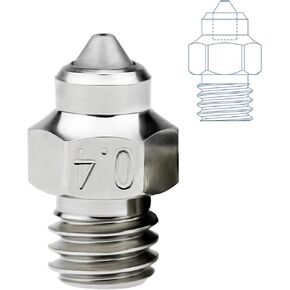 Sprite exutrder Bimetal Nozzle 0.4mm Hardened Steel Plated Copper MK8 Compatible with Creality CR6 SE/Max,CR10 Smart Pro/Ender 3 V2 Neo /Ender3 S1 / Pro Ender 5, Neptune 3 Pro 3D Printer (My Nozzle)