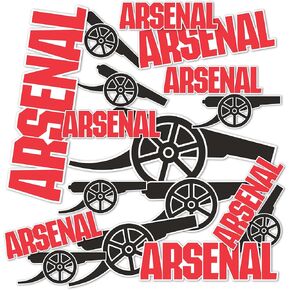 Desert Cactus Arsenal FC Sticker Gunners Decal Vinyl English Football Soccer Laptop Water Bottle Car Scrapbook Sheet (Type 1-3)