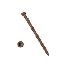 YYL,Composite Decking Coated Wood Screw, #10x2-3/4,Star Drive,Torx 20, Type 17 Slot Point,Wood Screw,1 Free Bit Included (#10x2-3/4, Brown, 350)