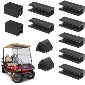 Club Car DS 1982-2000 & 2000.5-Up Windshield Retaining Clips Kit Fit 1"x1" Tube, Golf Cart Windshield Mounting Replacement