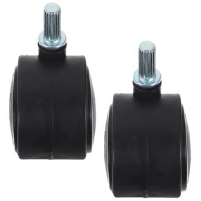 2Pcs Swivel Caster Wheels for Clothes Hanger Replacement Removable Dual Wheel Casters for Laundry Racks and Home Furniture Adjustable Furniture Legs with Threaded Stem