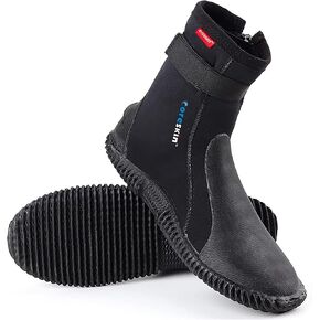 Neoprene Dive Boots Zippered Premium 3mm with Anti-Slip Sole for Water Sports