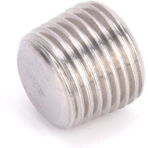 10pcs Male Thread Internal Hex Countersunk Plug Fitting Thread Socket Hex Socket 304 Stainless Steel BSPP Pipe Plug Fitting Assortment Set(1/8in)