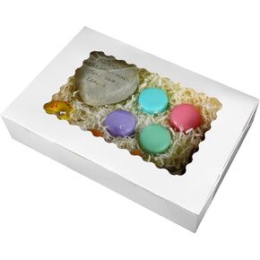 30-Pack Bakery Boxes with Window, 12" x 8" x 2.5" Cookie Boxes, Treat Boxes, Large Donut Boxes for Muffins and Pastries (White)