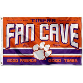 College Flags & Banners Co. Clemson Tigers Fan Man Cave Banner Flag