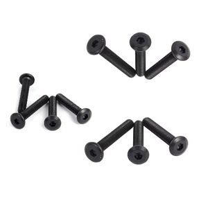 10Pcs Black Bed Frame Screws and Bolts, Baby Bed Crib Screws, Flat Head Socket Head Screws Countersunk Bolts, Office Chair Screws, Bolts Hardware Kit for Furniture Bunk Chair Table Desk M6x20mm，Screws