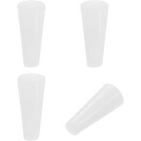 PATIKIL Tapered Shaped Solid Silicon Stopper, 3/8" Tube Rubber Stoppers Lab Plugs for Sealing Copper Pipes Bottles Vials, 4 Pcs