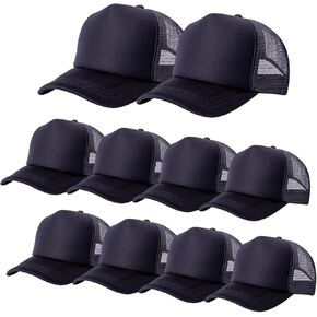 10 Pack of Blank Trucker Hat Bulk Mesh Cap Men and Women Baseball Cap DIY Graffiti Hot Stamping Duck Tongue Cap