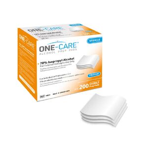 ONE-CARE Prep Pads Medium, Box of 200 wipes