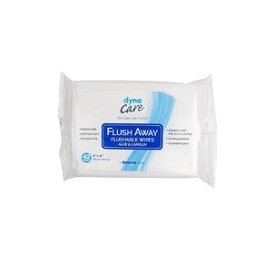 Dynarex 1324 DynaCare Flushable Wipe, Wet Wipe for Juniors, Alcohol-Free, 5" x 8", Pack of 504