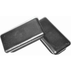 (Pack of 4) 4 x 2" Rectangular LDPE Cap Plugs| 14-20 Ga for Steel/PVC Tube (Grip Range 3.84"-3.93" L - 1.84"-1.93" W ID) by SBD