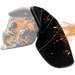 Welding Helmet Cover, Welding Helmet Extended Head Back Cover with Press Fit Seal, Welding Hood Accessories Provide Comprehensive Protection for Head and Neck, Compatible with Lincoln Welding Helmets