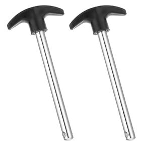 2Pcs Weight Stack Pin, Pin Tensile 3/8 Inch Diameter 4.4 Inch Locking Space Weight Lifting Machine Pins Replacement Universal Selector Loading Pin for Home Gym Exercise Machine Accessory(Shape1)