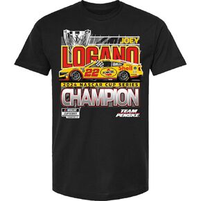 Joey Logano 2024 Official NASCAR Cup Series Champ T-Shirt Black