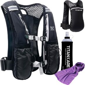 Running Vest Elite Backpack – 5L Hydration Vest with Pockets, Lightweight Water Bottle, Phone Holder, Adjustable Reflective Marathon Trail Running Gear for Men and Women