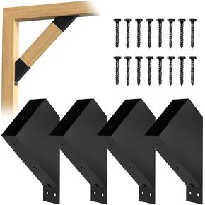 45-Degree Pergola Bracket, 4Pack Heavy Duty Connector Brace Bracket Kit Angle Support Bracket Fit for 2''x4'' Connector Brace for Patios, Gardens (4PCS)