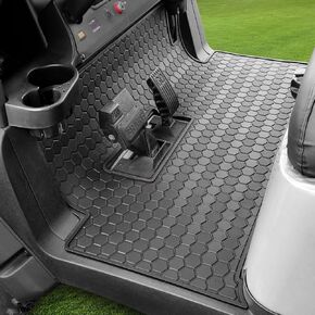 Club Car Precedent Floor Mat, Full Coverage Golf Cart Floor Mat Replacement for Precedent (2004-2023)/Onward & Tempo (2017-2023)/Villager & V4L (2019-2023)-Black Trim