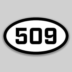 DHDM 509 Area Code Sticker Washington Spokane Kennewick Opportunity City Pride Love | 5-Inches by 3-Inches | Premium Quality Vinyl UV Resistant Laminate PD2353