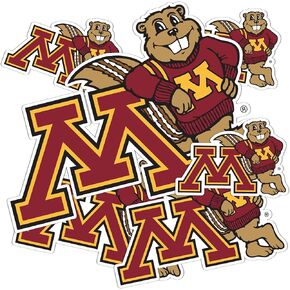 Desert Cactus University of Minnesota Sticker Minnesota Golden Gophers Vinyl Decal Laptop Water Bottle Car Scrapbook Sheet (Type 3-4)