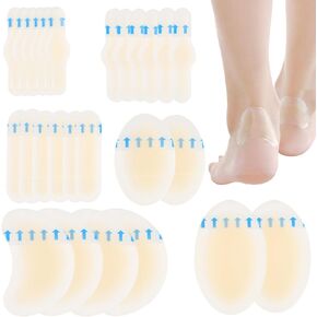 Gel Blister Bandages, 26 PCS Waterproof Hydrocolloid Bandages for Heel, Blister Pads for Prevention & Recovery, Blister Cushions for feet Fingers & Toe