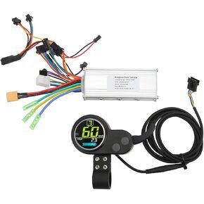 HERCHR Electric Bicycle Brushless Controller Kit, 36 48V 500W Figer Speed Thumb Throttle LCD Display Bike Scooter Motor Parts Accessories for Electric Scooter Bike