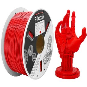 Glass Fiber PETG Filament 1.75mm, PETG GF 3D Printer Filament, Water and Weather Resistant,Compatible with Bambu LAB,Creality K1C,QIDI MAX3, FLASHFORGE, Prusa MK4 FDM 3D Printer, 1 KG,Red