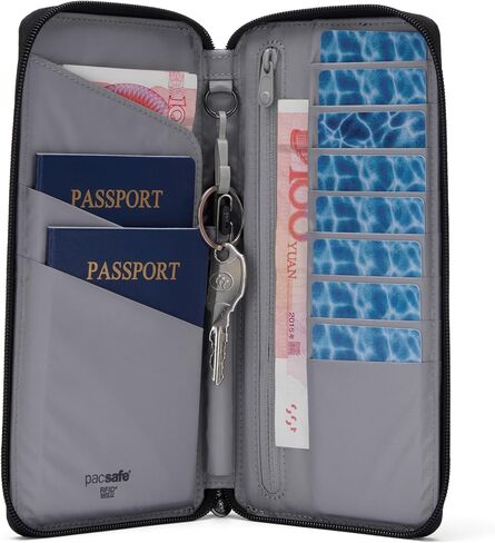 محفظة سفر باكسيف RFIDsafe RFID، سوداء in Kuwait