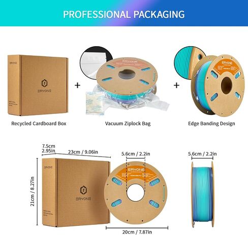 ERYONE Matte Gradient Rainbow 3D Printer PLA Filament 1.75 +/- 0.03mm, Matte Multicolor Filament PLA 1KG(2.2LBS) Spool, Dreamland (Blue Green Purple) in Saudi Arabia