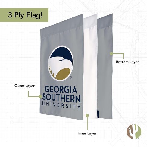 Desert Cactus Georgia Southern University GSU Garden Flag – 19 x 12 inch Georgia Southern Eagles Banner, For Outdoor Display and Events (Design B) in Saudi Arabia