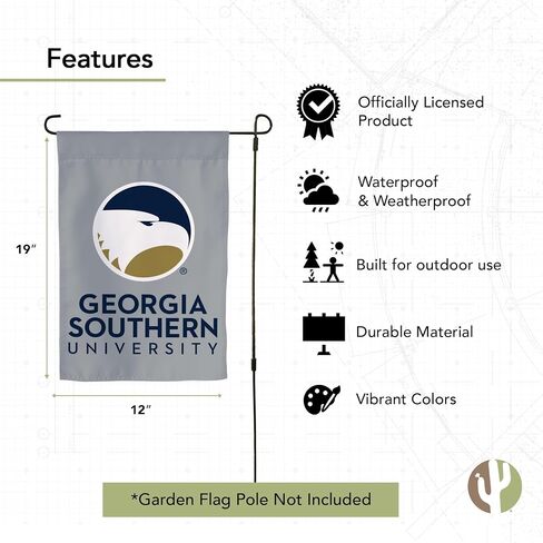 Desert Cactus Georgia Southern University GSU Garden Flag – 19 x 12 inch Georgia Southern Eagles Banner, For Outdoor Display and Events (Design B) in Saudi Arabia