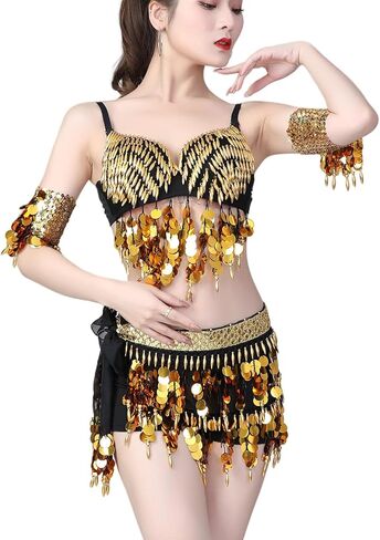 Women¡®s Film Gong Tassel Belly Dance Hip Scarf Belt Wrap Skirt for Rave Outfit in Saudi Arabia