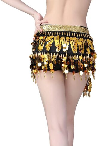 Women¡®s Film Gong Tassel Belly Dance Hip Scarf Belt Wrap Skirt for Rave Outfit in Saudi Arabia