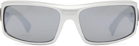 نظارات شمسية VonZipper Kickstand غير مستقطبة للرجال والنساء، كروم فضي مع مسند رمادي، عدسات بولي كربونات مقاومة للصدمات، نظارات شمسية مع حماية من الأشعة فوق البنفسجية وHEV 62 مم in Kuwait