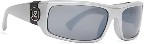 نظارات شمسية VonZipper Kickstand غير مستقطبة للرجال والنساء، كروم فضي مع مسند رمادي، عدسات بولي كربونات مقاومة للصدمات، نظارات شمسية مع حماية من الأشعة فوق البنفسجية وHEV 62 مم in Kuwait