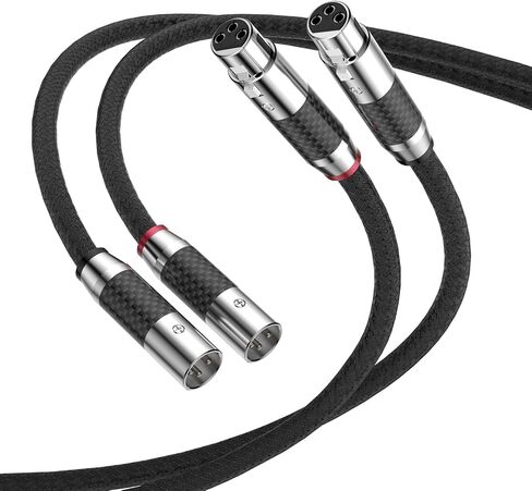 Tertullus HiFi Balanced Audio Cable Microphone Cable Mic Wire, 1 Pair 3 Pin HiFi Interconnect Cable XLR-m (Male) to XLR - F (Female) (1.5m/5ft) in Kuwait