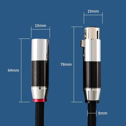 Tertullus HiFi Balanced Audio Cable Microphone Cable Mic Wire, 1 Pair 3 Pin HiFi Interconnect Cable XLR-m (Male) to XLR - F (Female) (1.5m/5ft) in Kuwait