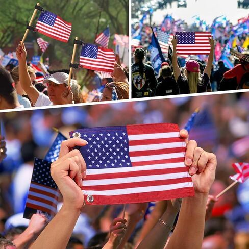 TOBWOLF 4 قطع أعلام عربة جولف صغيرة مقاس 15.24 سم × 22.86 سم، علم أمريكي صغير لعربة الجولف والقارب والدراجة، علم الجولف الأمريكي سهل التركيب مع دعامة حزام مطاطي، علم القارب الأمريكي من النايلون المتين للدراجة علم الولايات المتحدة الأمريكية in Kuwait