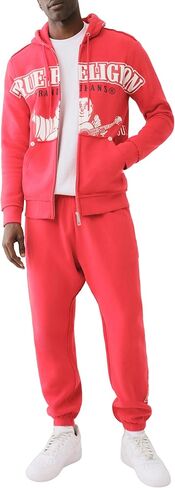 بنطال رياضي RAW Exaggerated ICON للرجال من True Religion، لون أحمر TR-V in Kuwait