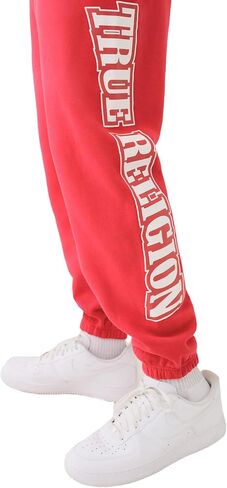 بنطال رياضي RAW Exaggerated ICON للرجال من True Religion، لون أحمر TR-V in Kuwait