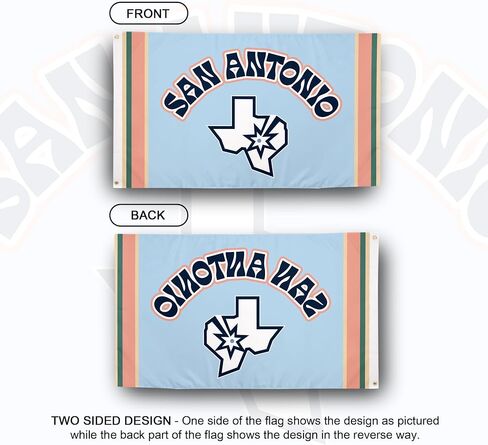 Desert Cactus San Antonio Spurs Flag NBA 100 ٪ بوليستر داخلي في الهواء الطلق 3x5 أقدام الرابطة الوطنية لكرة السلة. in Saudi Arabia