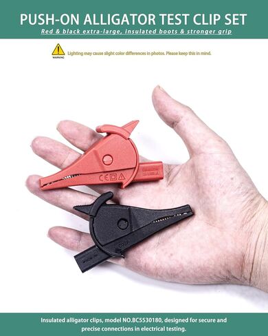 مشابك التمساح متعددة العدادات، مجموعة مشابك التمساح شديدة التحمل معزولة بالكامل بمقبس مقبس الموز 4 مم للاختبار الكهربائي in Kuwait