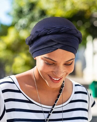 SATINIOR 4 Pieces African Women Turban Cap Head Wraps Beaded Headscarf Beanie Wrap in Saudi Arabia