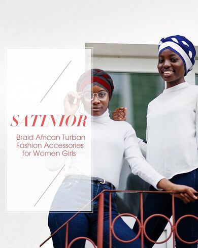 SATINIOR 4 Pieces African Women Turban Cap Head Wraps Beaded Headscarf Beanie Wrap in Saudi Arabia