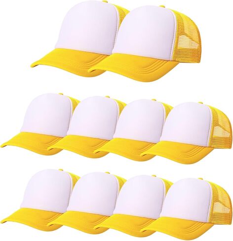 10 Pack of Blank Trucker Hat Bulk Mesh Cap Men and Women Baseball Cap DIY Graffiti Hot Stamping Duck Tongue Cap in Saudi Arabia