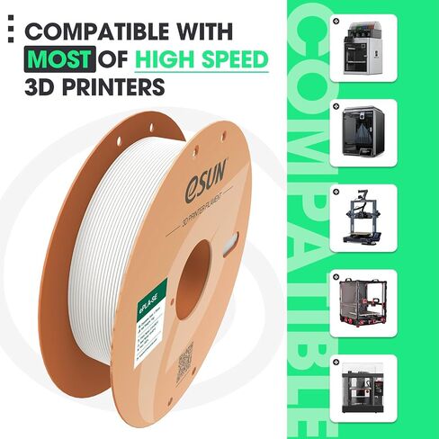 eSUN High Speed PLA Filament 1.75mm, 1KG Spool (2.2 LBS) Fast Printing 3D Printer PLA Filament,Designed for Fast Printing, Silver in Saudi Arabia